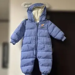 ウサギ耳付きライトブルー スキースノボウェア 80サイズ