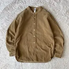 エムエイチエル MHL コーデュロイシャツ バンドカラー L キャメル