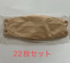 新品未開封　不織布立体　個包装　マスク　22枚セット　ベージュ