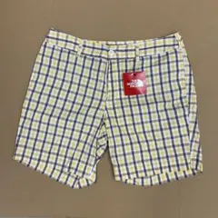 新品未使用 ノースフェイス ハーフパンツ イエローxブラウン