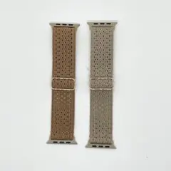 【2本組】レディース コンパチブル アップルウォッチ バンド ベージュ 上品