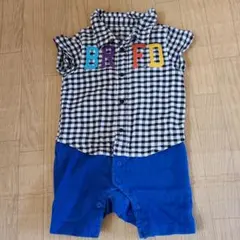 34.ブリーズ　可愛いバーガープリントロンパース60