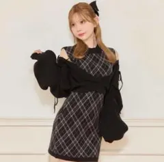 apres jour レイヤード風ニットワンピース