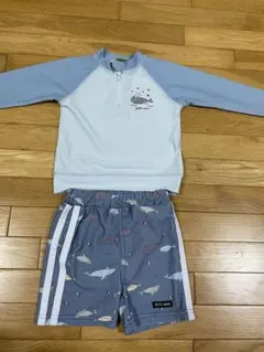 【たんぽ様専用】petit main クジラ柄 ラッシュガード 水着 90cm