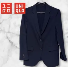 【美品】ユニクロ 感動ジャケット リラックスフィット ネイビー S