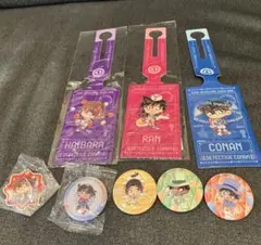 ラゲッジタグ　くら寿司と名探偵コナンのコラボ 3つ　缶バッジなどおまけつき
