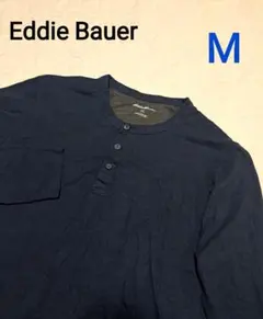 Eddie Bauer　ロンt　ヘンリーネック　三つボタン　薄手のサムネイル