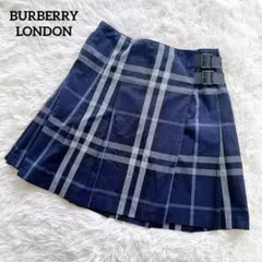 【美品】希少 バーバリーロンドン ラップスカート ベルト ノバチェック ミニ