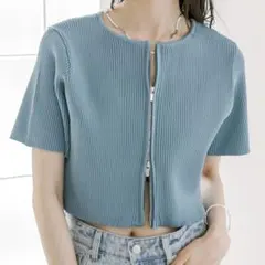 mystic 半袖Wジップニット