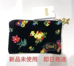 FEILER フェイラー 旗艦店限定 ハイジ サークルポーチ ネイビー 美品