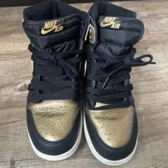 Nike Air Jordan 1 ブラック/ゴールド24.5