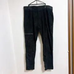 Wearables ブラックジョガーパンツ ジップポケット カジュアル【XL】
