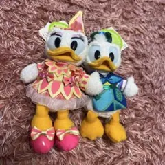 【ディズニー】デイジー&ドナルドぬいぐるみストラップセット