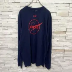 Under Armour × NASA ナサ コラボ ロンT 大判ロゴ XL