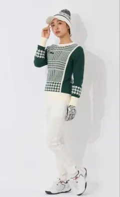 FILA ゴルフ起毛ホワイトパンツL