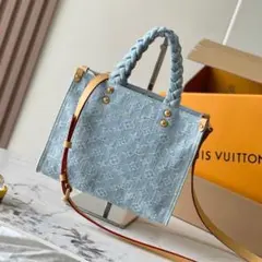 Louis Vuitton モノグラム デニム ショルダーバッグ