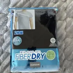 CLOSSHI FIBER DRY ファイバードライ　半袖V首 L 2枚組　黒のサムネイル