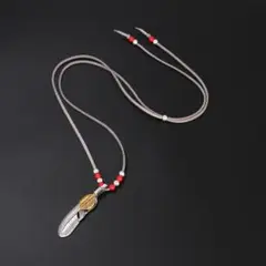 １枚羽 シルバー ネックレス インディアン 特大フェザー ネイティブ キムタク風
