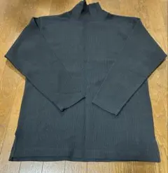 メンズ　トップス　シャツ　黒色　長袖　ハイネックシャツ　古着　ヴィンテージ