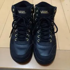 VANS V2204 ブラック ゴールド レザーブーツ27cm - メルカリ