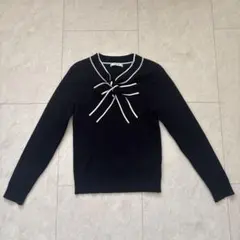 INGNI ブラック リボン付き長袖ニット