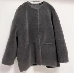 Mila Owen コクーンシルエットショート丈ボアコート