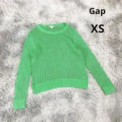 【ギャップ】メッシュ 長袖ニット ざっくり編み (XS) グリーン カシミヤ混