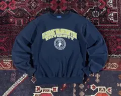 【*き様 champion カレッジロゴ スウェット トレーナー ネイビー S
