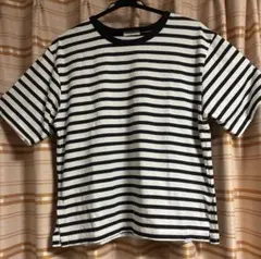 studio CLIP ストライプ 半袖Tシャツ Lサイズ