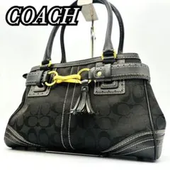COACH Hamptons Satchel Tote Bag F15671 - メルカリ