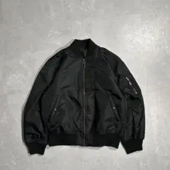 GU ボンバージャケット ma-1 ブラック メンズL 短丈 ブルゾン フライト