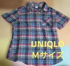 UNIQLO チェック柄 半袖シャツ Mサイズ