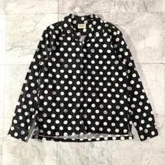 アニエスベー レーヨン100% 長袖シャツ ドット柄 ブラック 美品 - メルカリ