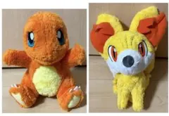 ポケモン　ほっこりいやされぬいぐるみ　ヒトカゲ　フォッコ　2体セット