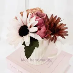 ミニブーケ マグカップ フラワーアレンジ ウエルカム スペース くすみピンク⑥