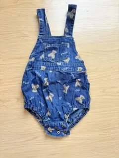 Polo クマ柄 デニムロンパース 80cm
