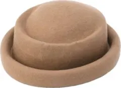 Samansa Mos2 フェルトトークハット トーク帽 帽子 キャメル