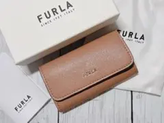 新品 フルラ ☆限定カラー☆ 4連キーケース バビロン 茶&ベージュ