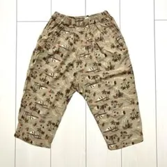 デビロック 7分丈 パンツ レーヨン 140 総柄 ベージュ
