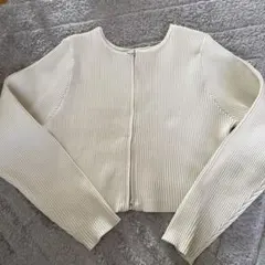 Wジップニット アイボリー