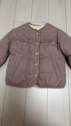 アプレレクールフリル付きリバーシブルブルゾン