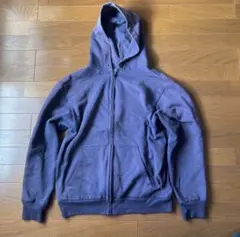 90s USA製CAMBER　裏サーマル ジップパーカーフェード　ナス紺