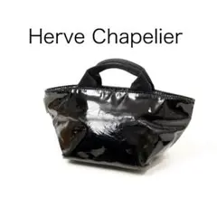 H6517-5◾️エルベシャプリエ ヴェルニノワール舟形　ミニトートのサムネイル