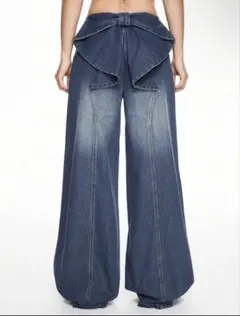 SHEIN バックリボン デニム