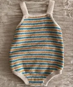 ZARAベビー ストライプ柄 ニットロンパース