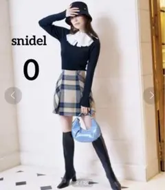 snidel スナイデル　ロービングチェック　ミニスカート