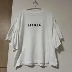 CLOCHE 半袖Tシャツ ホワイト フリル袖 サイズ02のサムネイル