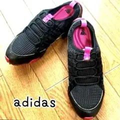 23.5【アディダス】スパイクレス ゴルフシューズ アウトドア 普段履き マリン