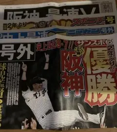 阪神優勝 号外 4紙 セット