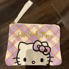 キティ　ドレスタータン　チェック　ポーチ